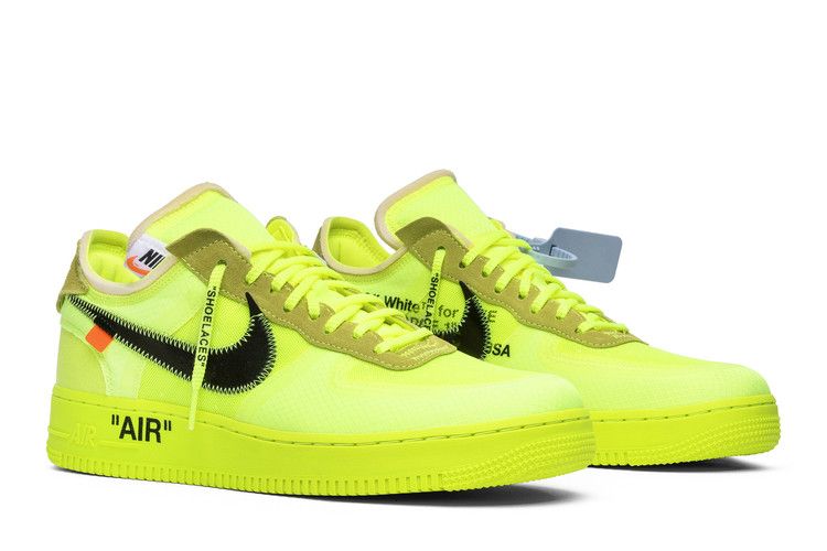 NIKE X OFF-WHITE The 10: Air Force 1 Low 'off-white Volt' Shoes in Yellow