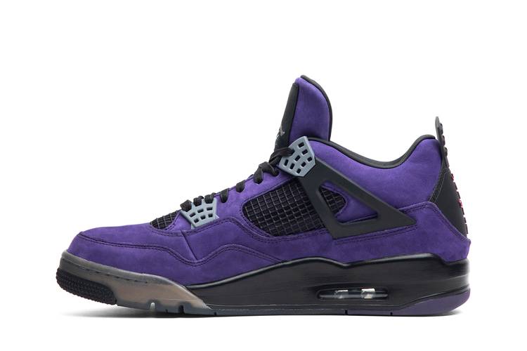 Travis Scott x Air Jordan 4 Retro 'Purple Suede - Black Midsole 