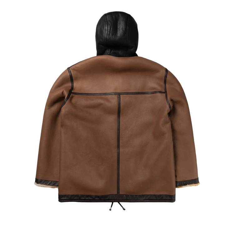 Aries Shrunken Tech Sheepskin Jacket - Brown