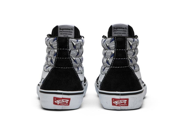 Vans Supreme X Sk8-Hi Pro Diamond Plate Black Grey