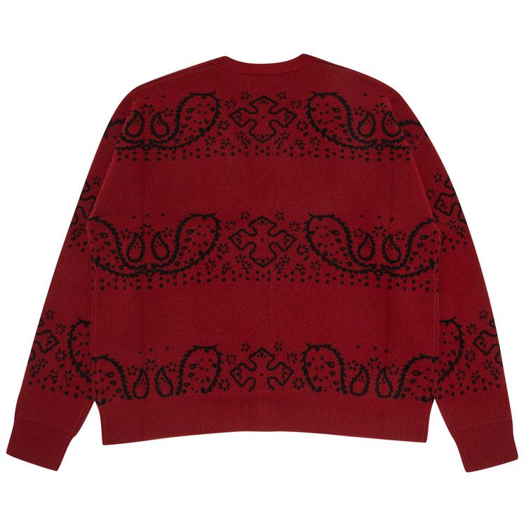Rhude Bandana Knit Cardigan Red/Black