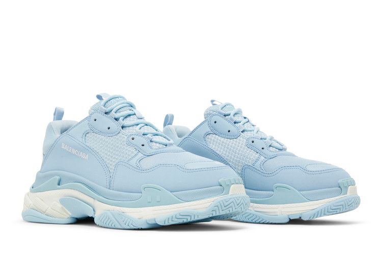 Balenciaga Triple S Sneaker Allover Logo - Light Blue