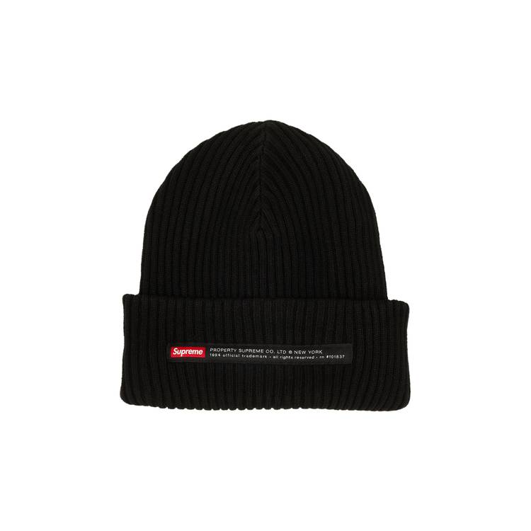 Supreme Property Label Beanie 'Black'