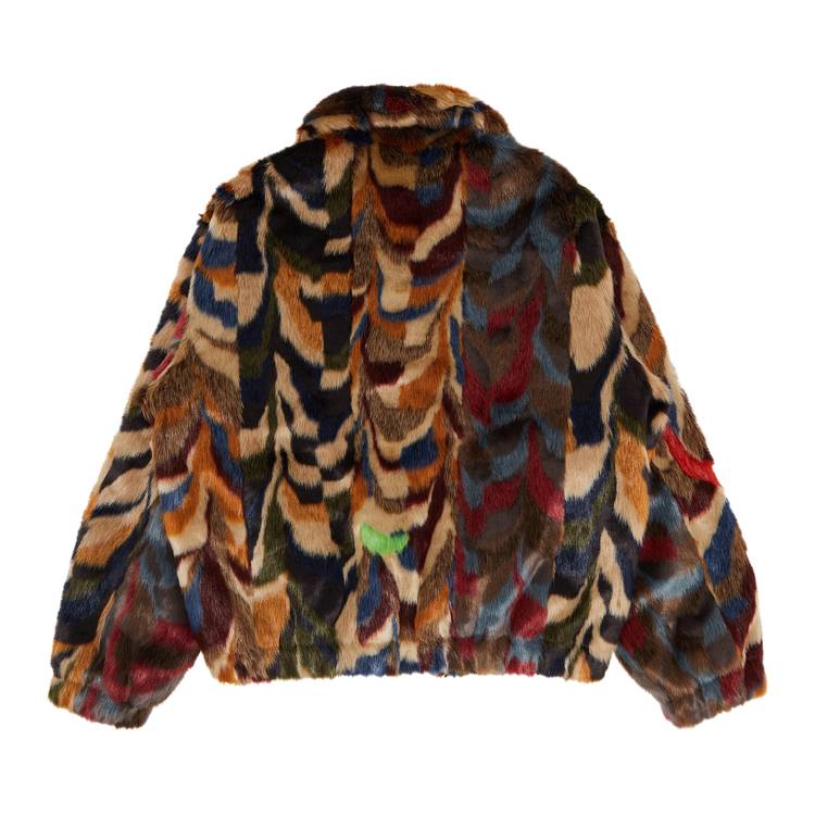 Buy Supreme Multicolor Faux Fur Bomber Jacket 'Multicolor 