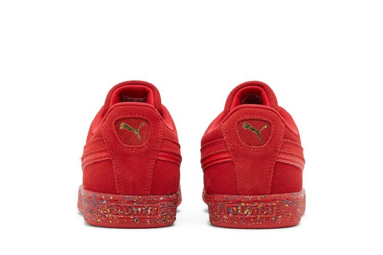 Puma suede red splatter hotsell