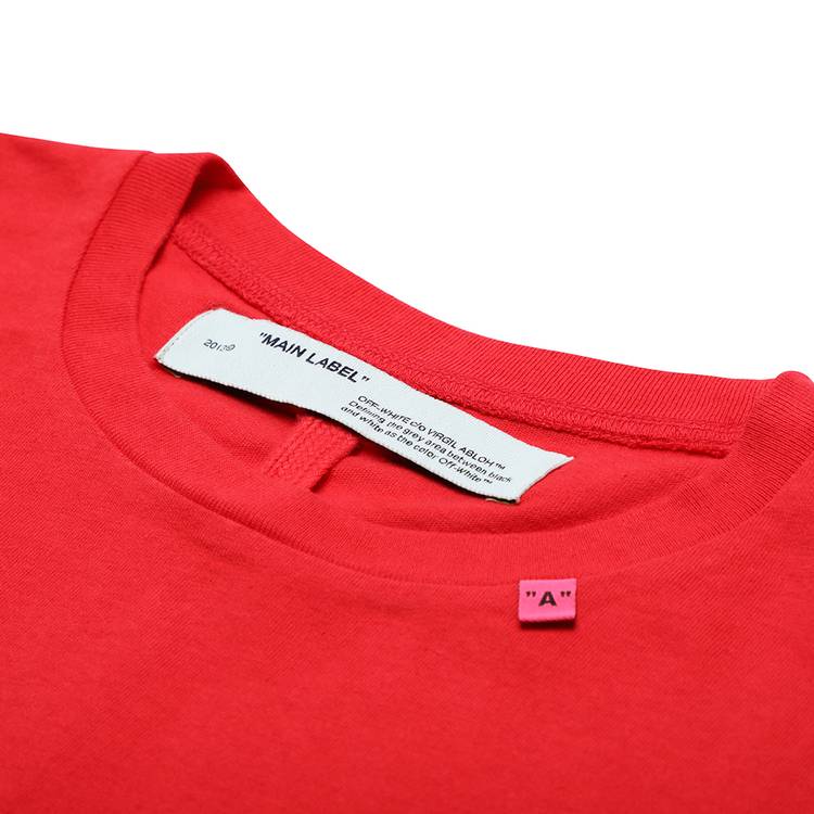 Buy Off-White Unfinished Oversize T-Shirt 'Red