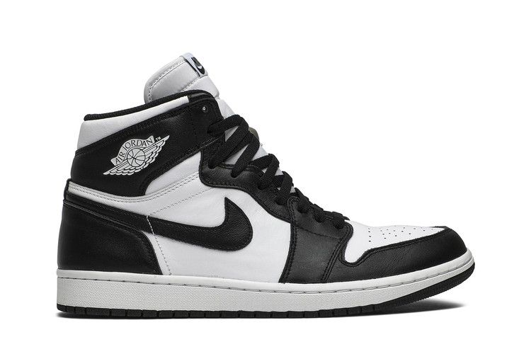 glossy black and white jordan 1