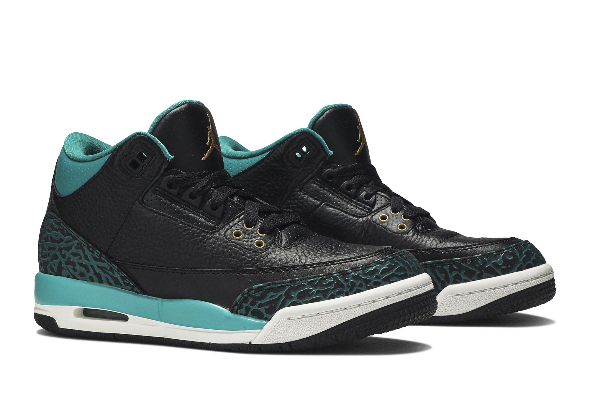 Pre-owned Air Jordan 3 Retro Gs 'rio Teal' In Black