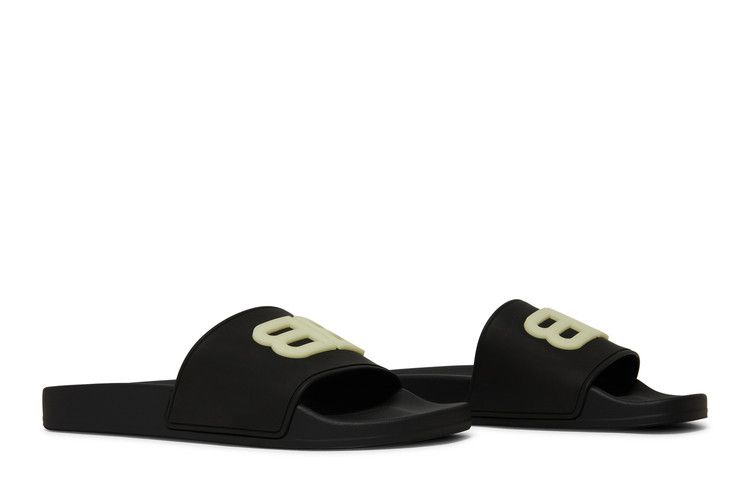 Balenciaga Wmns Pool Slides 'Black Glow'
