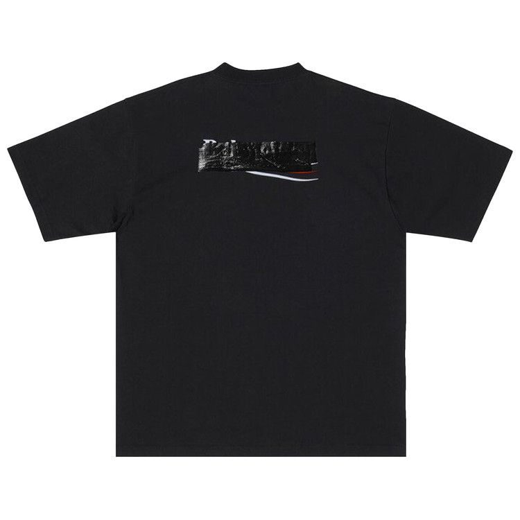 Balenciaga Large Fit T-Shirt Black/White/Red