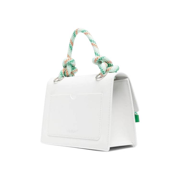 Off White Gummy Jitney bag in matt rubberized leather with emblem