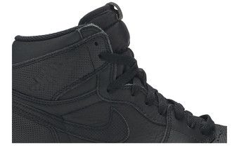 Jordan 1 shop black perforated