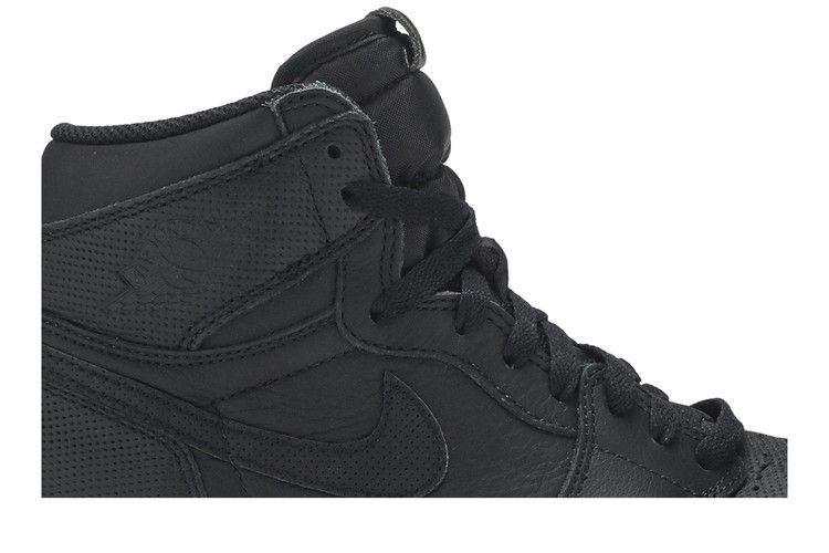 Jordan 1 cheap black perforated