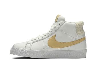 Nike sb zoom blazer mid white celestial sales gold