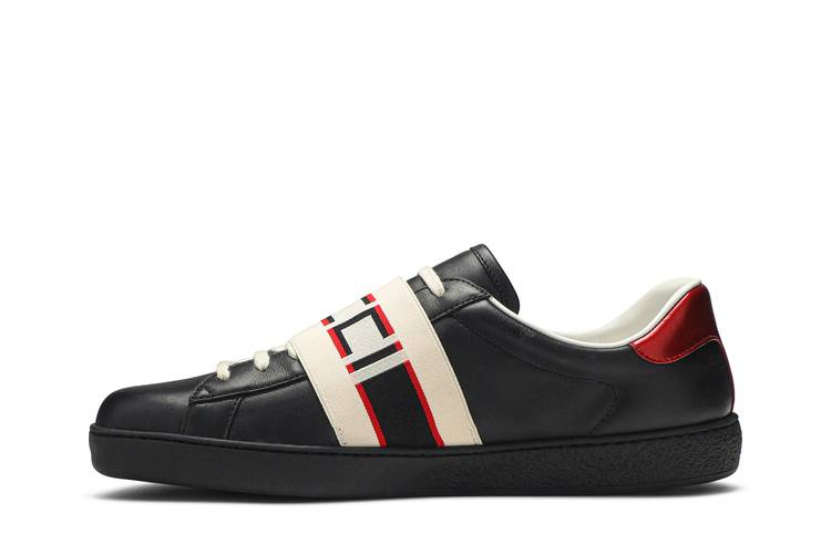 Ace leather low trainers Gucci Black size 6.5 UK in Leather - 30548699