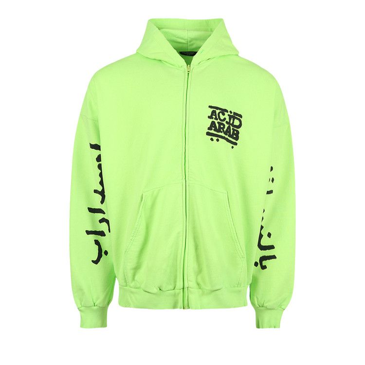 Buy Balenciaga Hoodie Fluo Green Black 674719 TMVP7 4162 GOAT