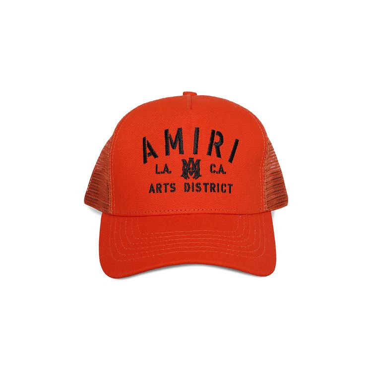 Buy Amiri Stencil Trucker Hat 'Orange/Black' - PF22MAH004