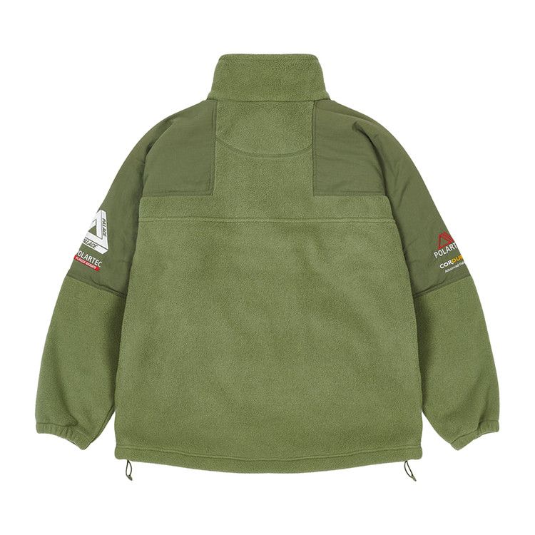 Buy Palace Polartec Double Zip Funnel 'Olive' - P23JK126 | GOAT