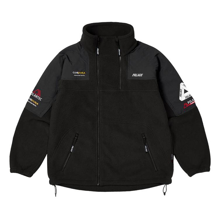 Buy Palace Polartec Double Zip Funnel 'Black' - P23JK090 | GOAT