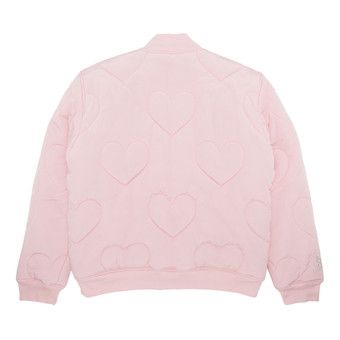 ☆人気☆【COVERNAT】☆(W) CLOVER HEART FLEECED JACKE.T☆ ANDREEVA | Pink Jacquard Jacket №19 with detachable feather