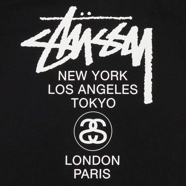 Buy Stussy World Tour Tee 'Black' - 1903053 BLAC | GOAT