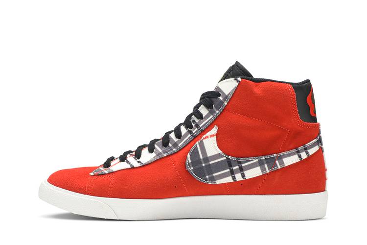Nike Blazer Mid Premium Ben Simmons Habanero Red Suede Plaid