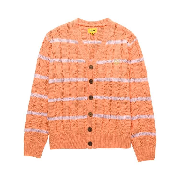 Buy GOLF WANG Grand Logo Striped Cardigan 'Orange/Pink