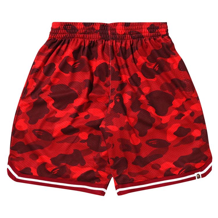 Bape Color Camo Wide Fit Basketball Shorts 'red'