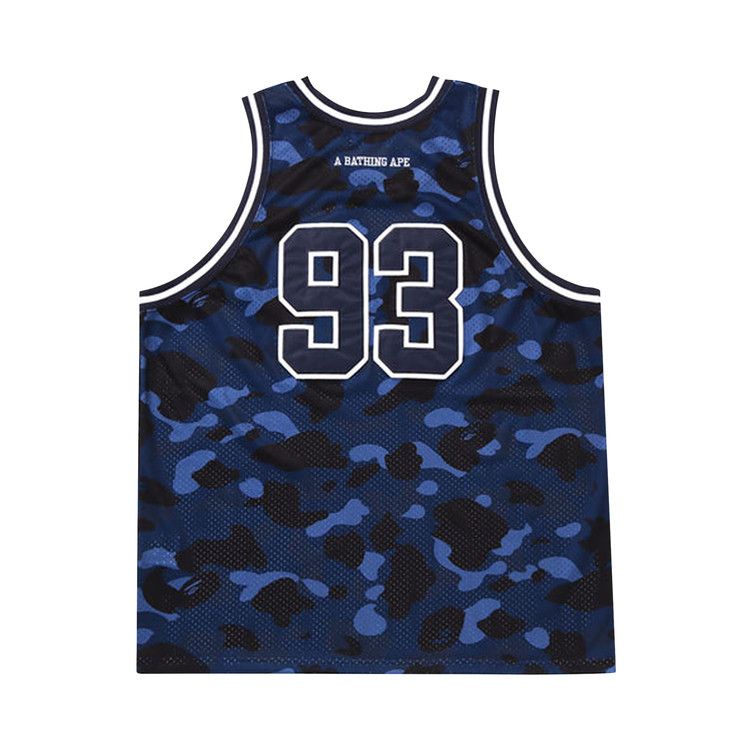 Bape Color Camo Basketball Tank Top Navy