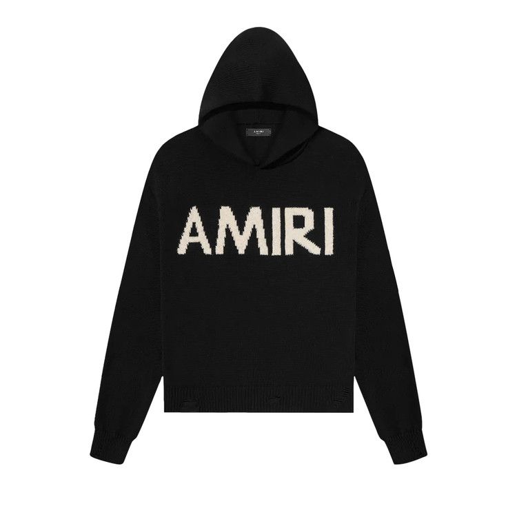Buy Amiri Eyelash Logo Hoodie 'Black' - PF22MKH005 001 BLAC | GOAT
