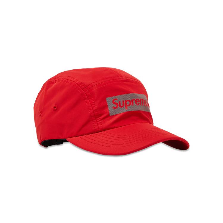 Buy Supreme Reflective Jacquard Logo Camp Cap 'Red