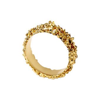 Buy Veneda Carter VC007 Thin Pebbled Ring 'Gold Vermeil' - 702204G