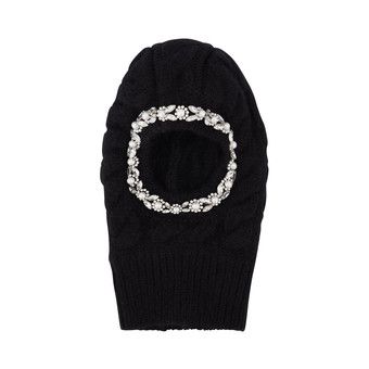 Buy Simone Rocha Black Beaded Balaclava 'Multicolor' - WMK26B 0640