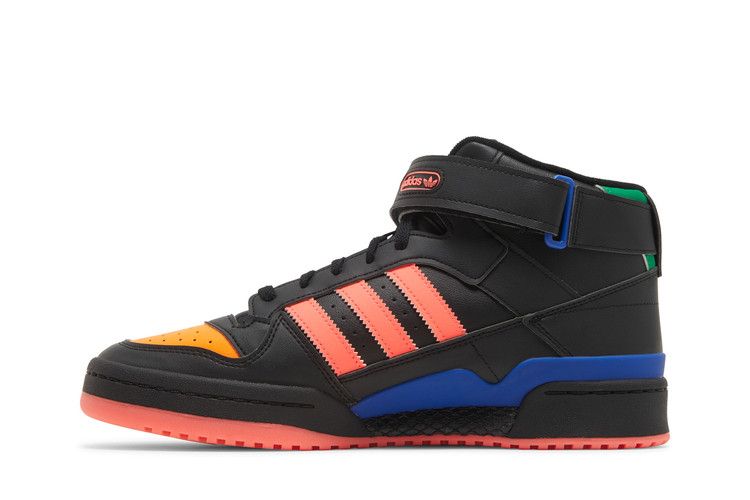 adidas Forum Mid Core Black Multicolor - Thumbnail 4