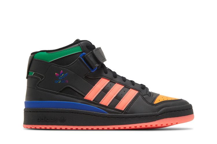 adidas Forum Mid Core Black Multicolor - Thumbnail 2