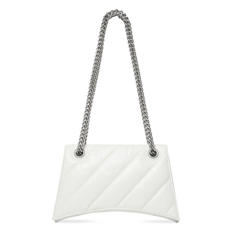 Balenciaga Small Crush Chain Bag Optic White