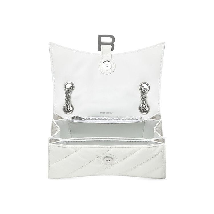 Balenciaga Small Crush Chain Bag Optic White