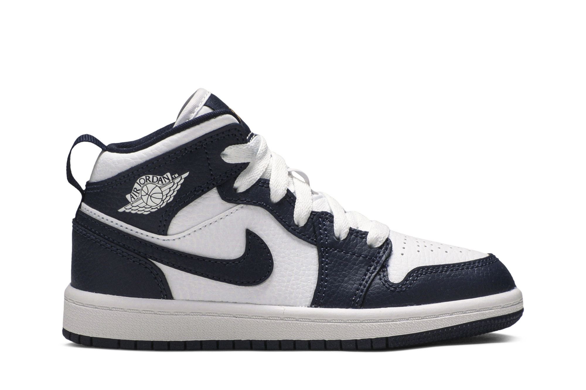 Pre-owned Air Jordan 1 Mid Ps 'obsidian' In White