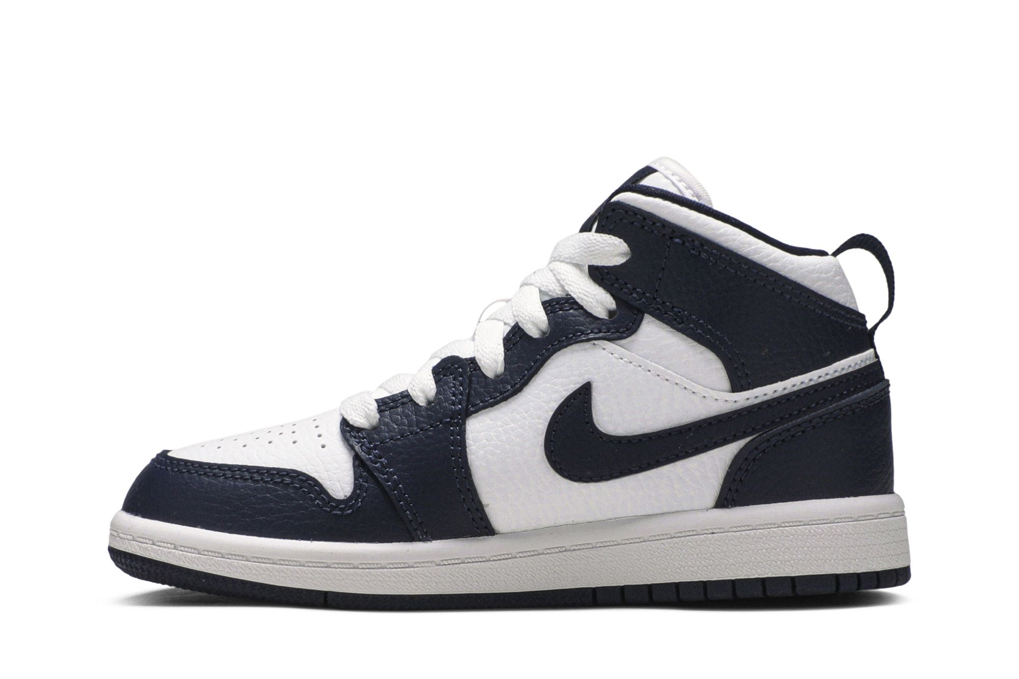Pre-owned Air Jordan 1 Mid Ps 'obsidian' In White