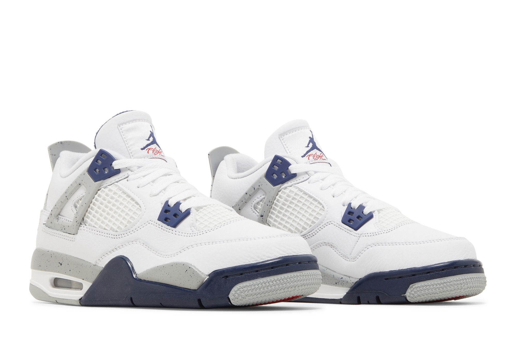 Pre-owned Air Jordan 4 Retro Gs 'midnight Navy' In White