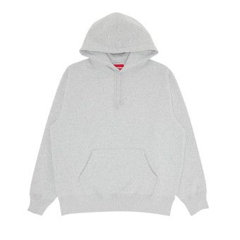 Buy Supreme Satin Appliqué Hooded Sweatshirt 'Heather Grey