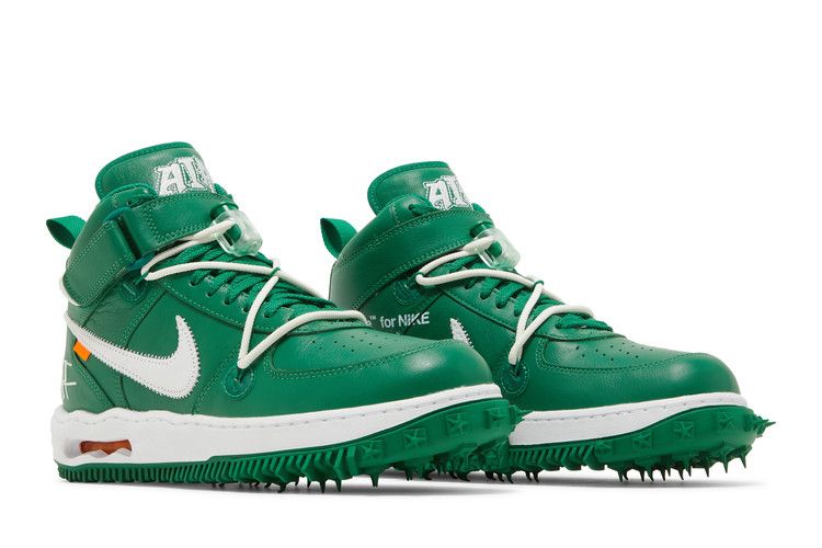 Nike Air Force 1 Mid Off-White Pine Green Sneakers