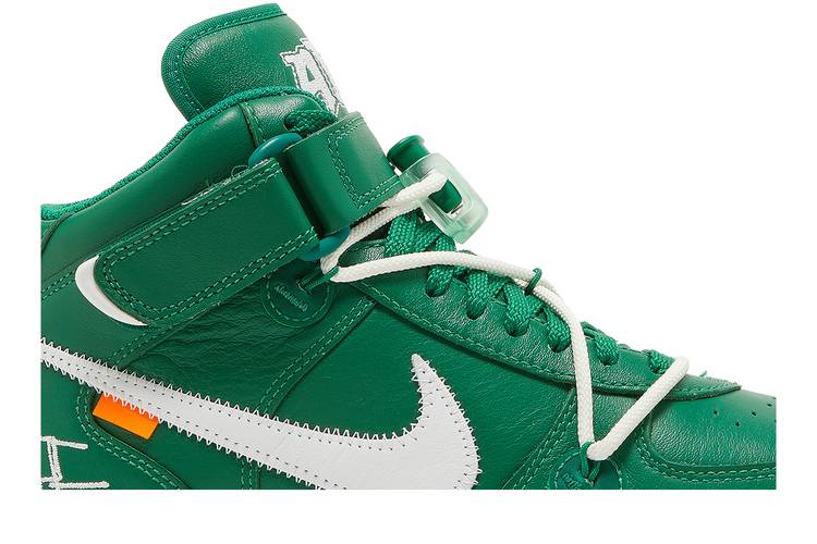 Nike X Off-White AF1 Mid leather Green Pine sneakers drop
