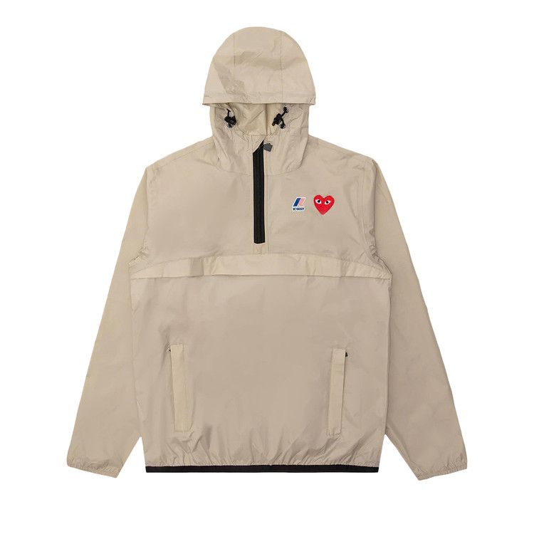 Comme des Garçons PLAY x K Way Half Zip Jacket 'Beige' — foto 2