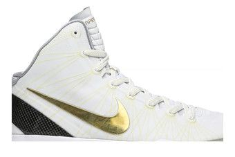 Nike hyperdunk shop white and gold