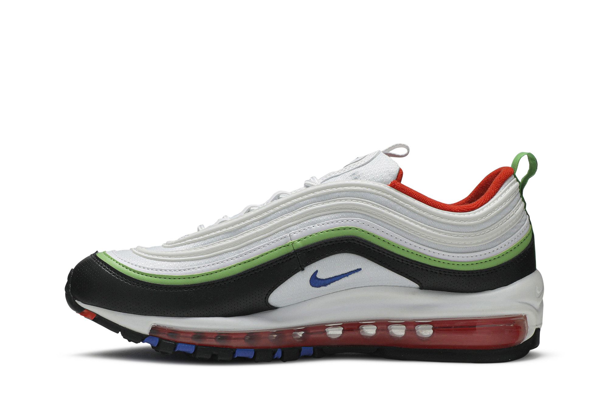 Pre-owned Nike Air Max 97 Gs 'white Royal Green Nebula'