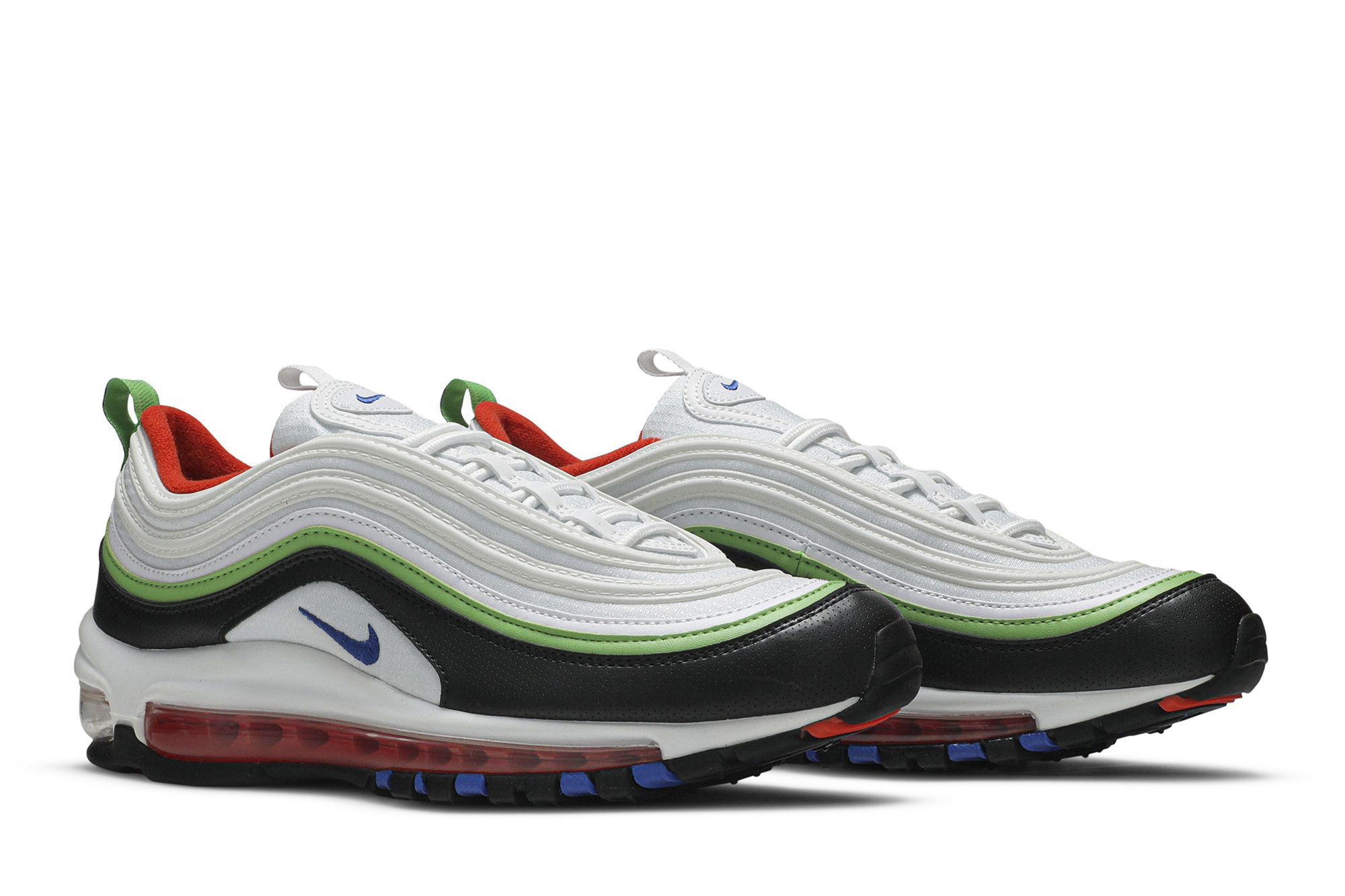 Pre-owned Nike Air Max 97 Gs 'white Royal Green Nebula'