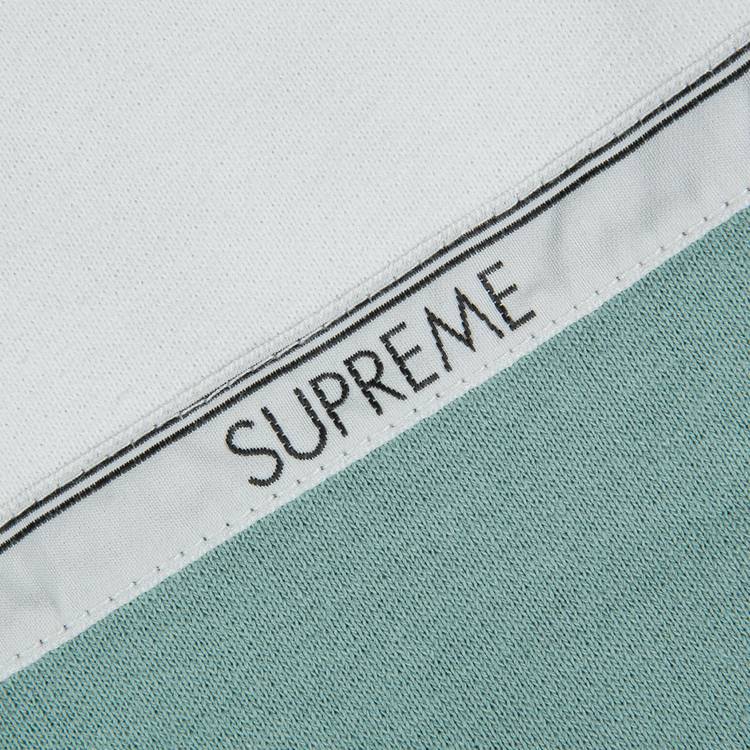 Buy Supreme Logo Tape Stripe Half Zip Sweatshirt 'Sea Green