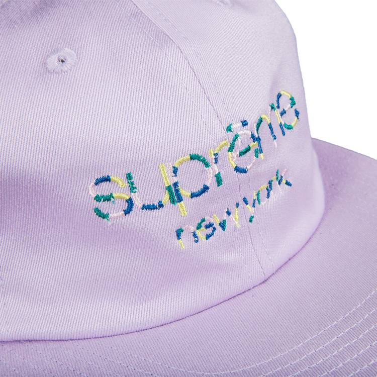 Buy Supreme Multicolor Twill Classic Logo 6-Panel Cap 'Lavender