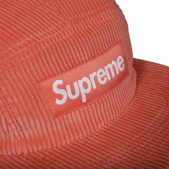 Buy Supreme Corduroy Camp Cap 'Coral' - SS17H13 CORAL | GOAT IT